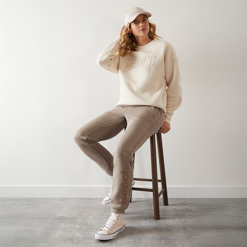 Bench Womens Urla Joggers Washed Warm Taupe - Image 3