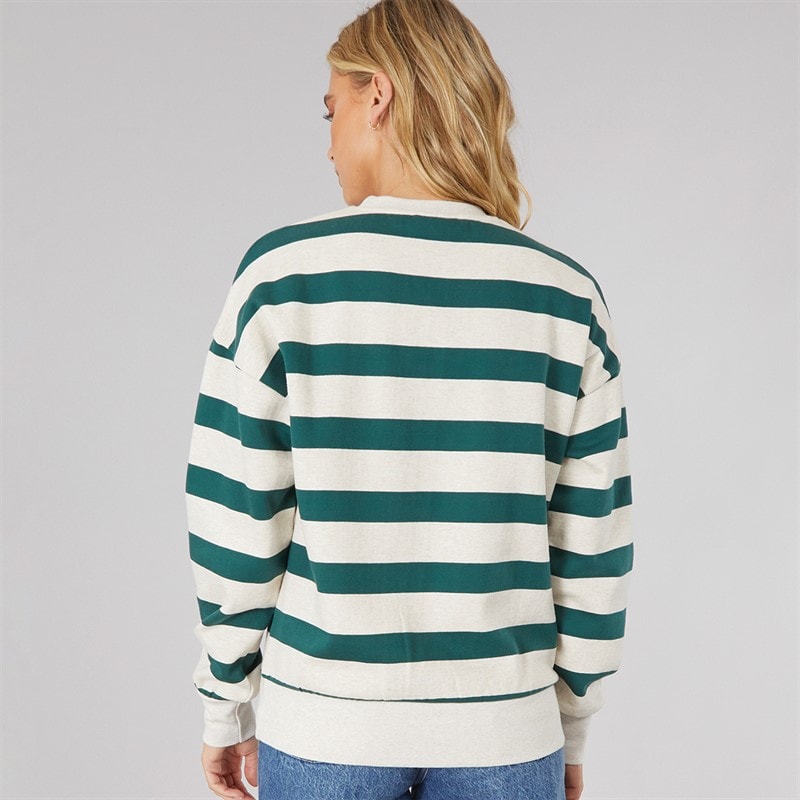 Bench Womens Jaye Sweatshirt Stone Marl Deep Emerald - Image 2