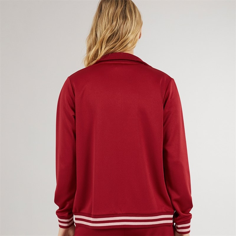Bench Womens Henga Zip Thru Track Top Cranberry Juice - Image 2