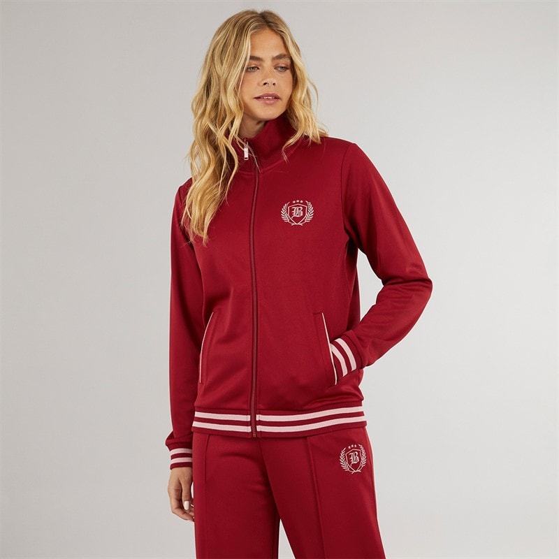 Bench Womens Henga Zip Thru Track Top Cranberry Juice - Image 3