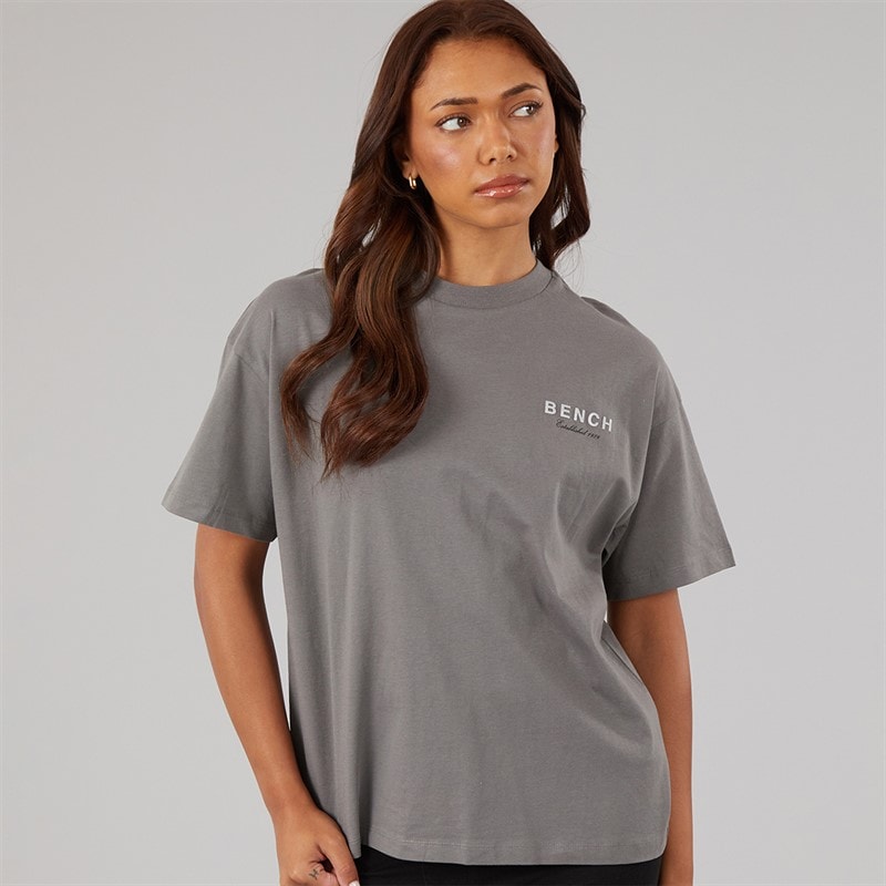Bench Womens Yalo T-Shirt Graphite Grey - Image 2