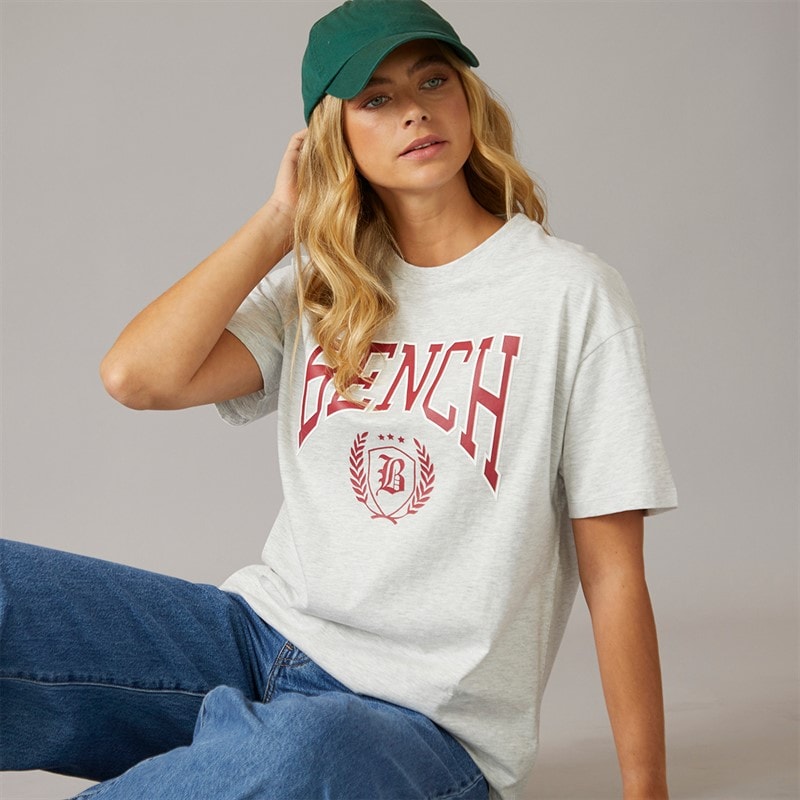 Bench Womens Farri T-Shirt Ice Grey Marl - Image 1