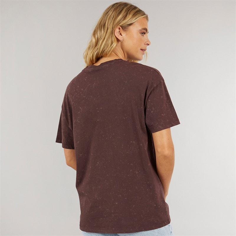 Bench Womens Berlanne T-Shirt Washed Mauve Wine - Image 2