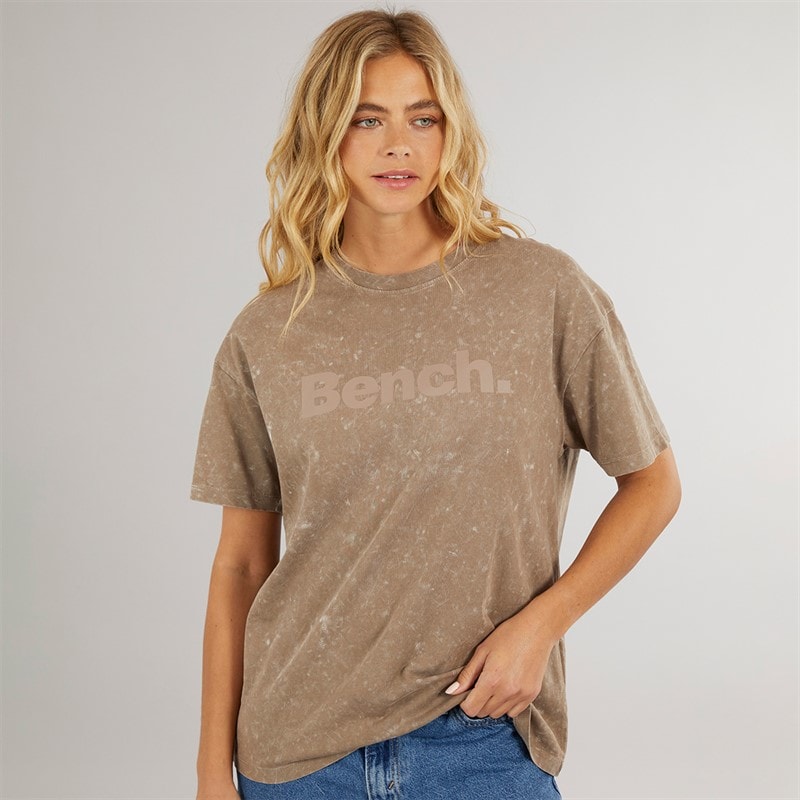 Bench Womens Berlanne T-Shirt Washed Warm Taupe - Image 1
