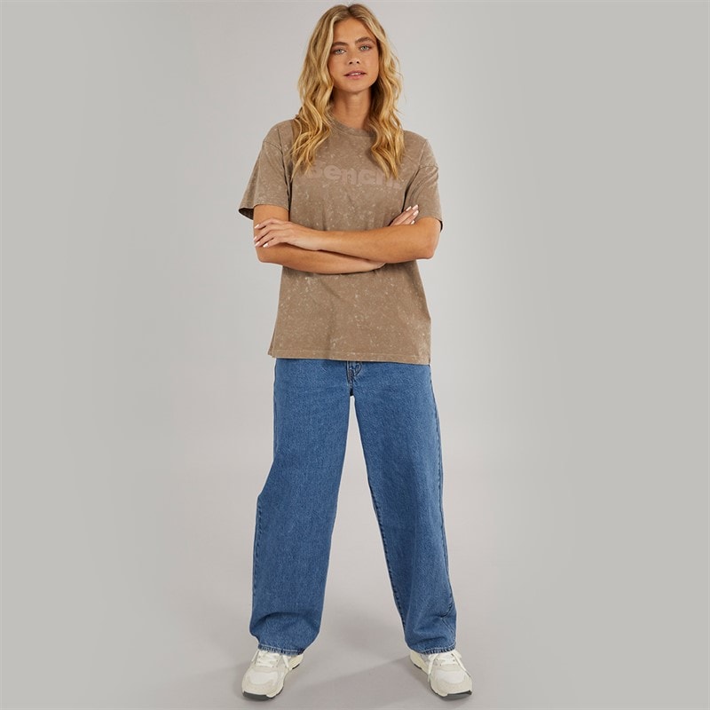 Bench Womens Berlanne T-Shirt Washed Warm Taupe - Image 3