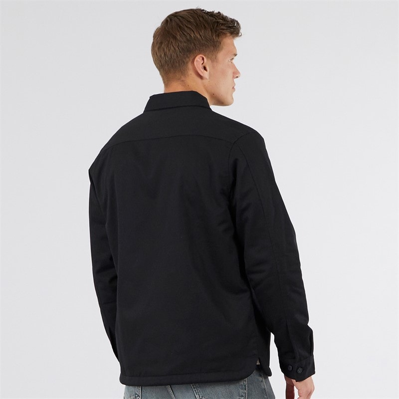 Bench Mens Merrin Borg Worker Overshirt Black - Image 2
