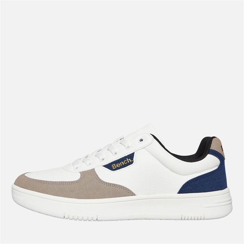 Bench Mens Grainger Trainers White/Navy - Image 1