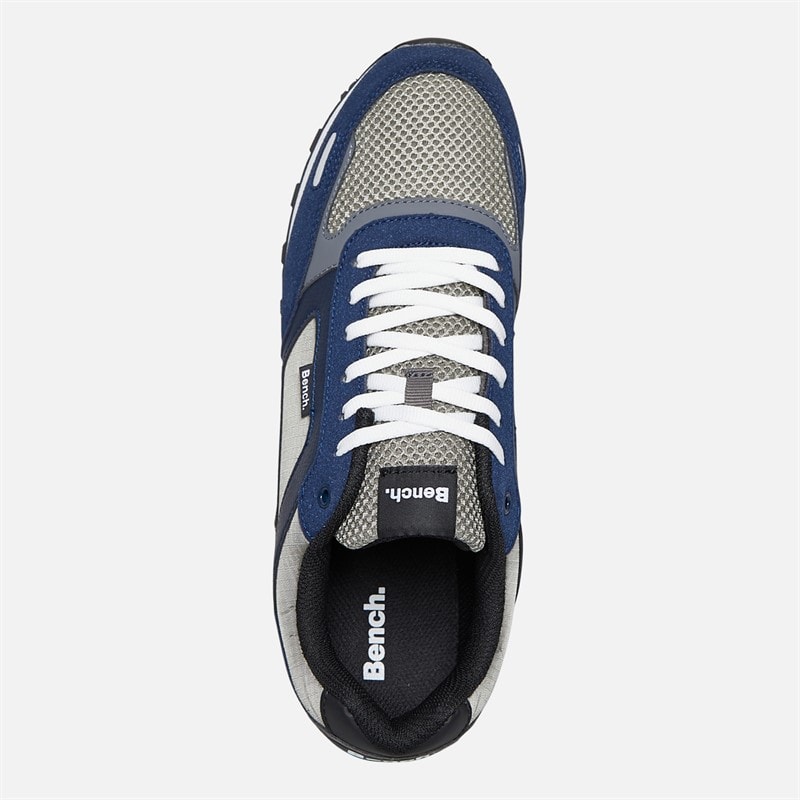 Bench Mens Warner Trainers Navy/Blue/Grey - Image 4