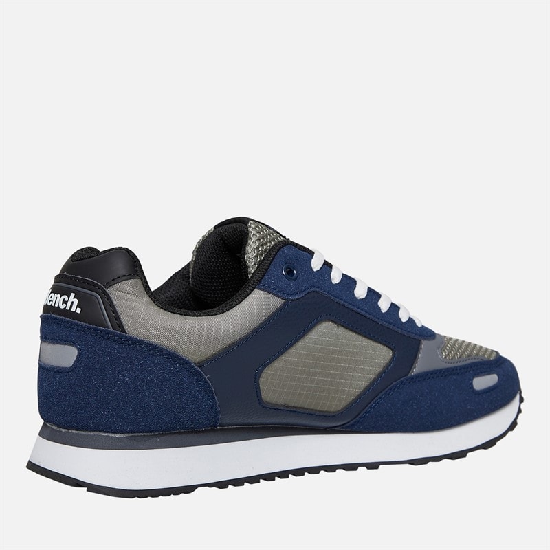 Bench Mens Warner Trainers Navy/Blue/Grey - Image 5