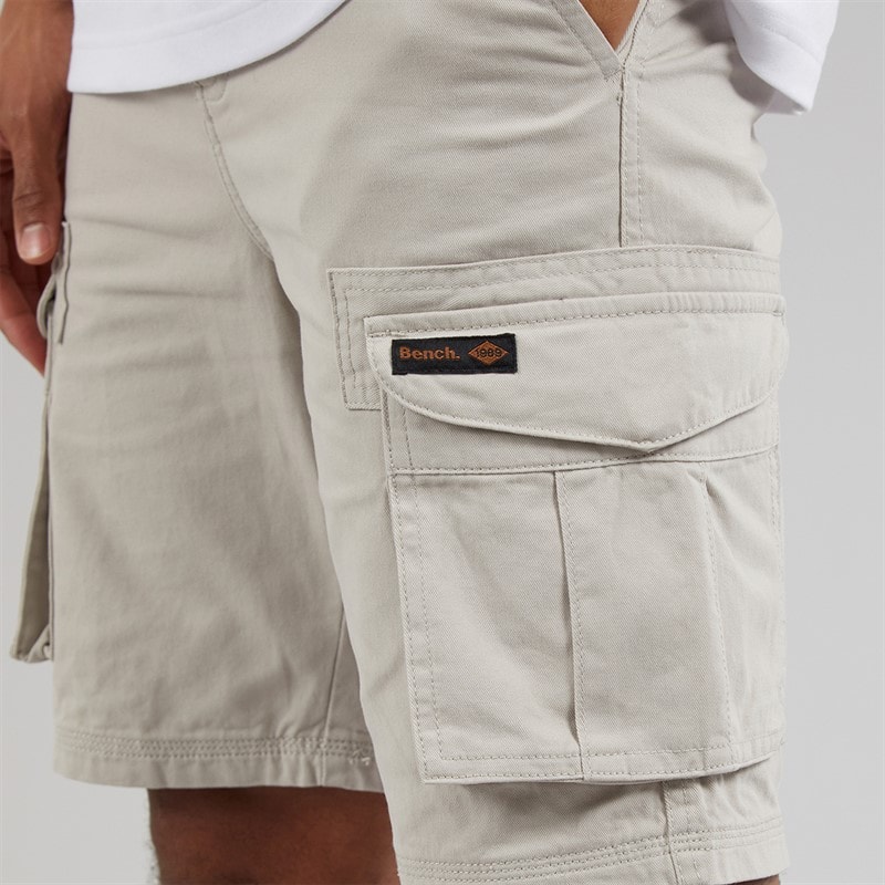 Bench Mens Noahs Cargo Shorts Greige - Image 3