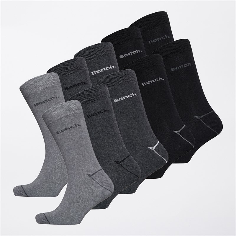 Bench Mens Odir Ten Pack Dress Socks Mixed - Image 1