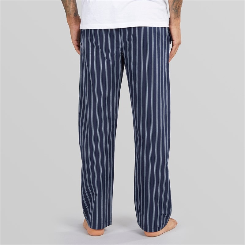 Bench Mens Taeric Poplin Stripe Lounge Pants Navy Stripe - Image 2