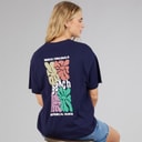 Bench Womens Sarrine Oversized T-Shirt Deep Navy