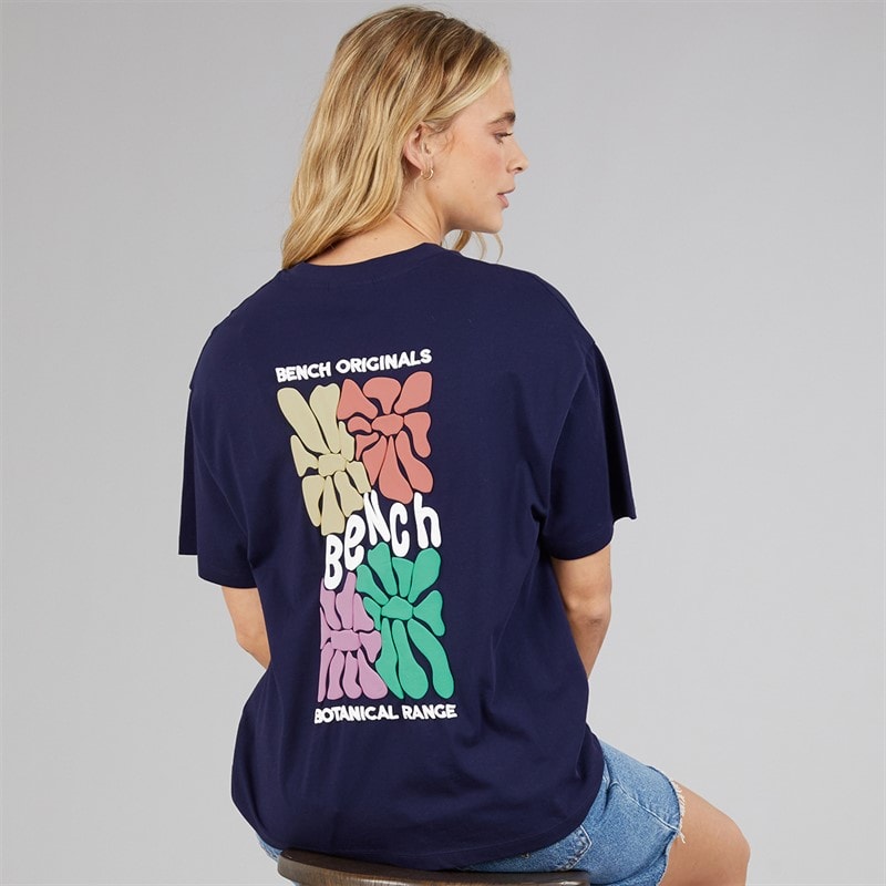 Bench Womens Sarrine Oversized T-Shirt Deep Navy