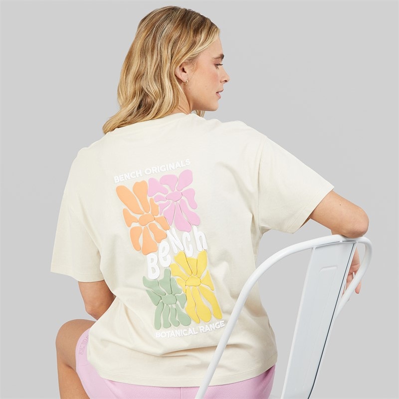 Bench Womens Sarrine Oversized T-Shirt Chalk - Image 1