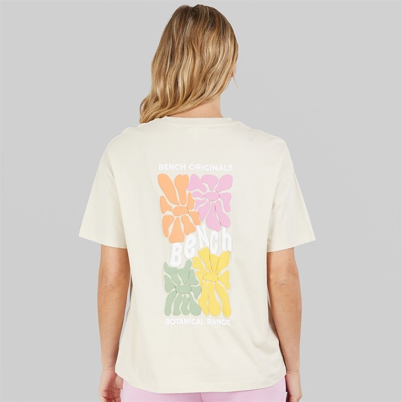 Bench Womens Sarrine Oversized T-Shirt Chalk - Image 3
