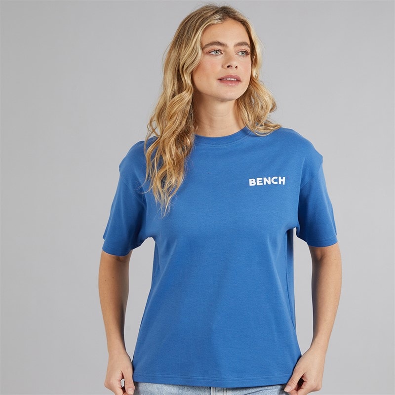 Bench Womens Kassa Oversized T-Shirt Cobalt Blue - Image 2