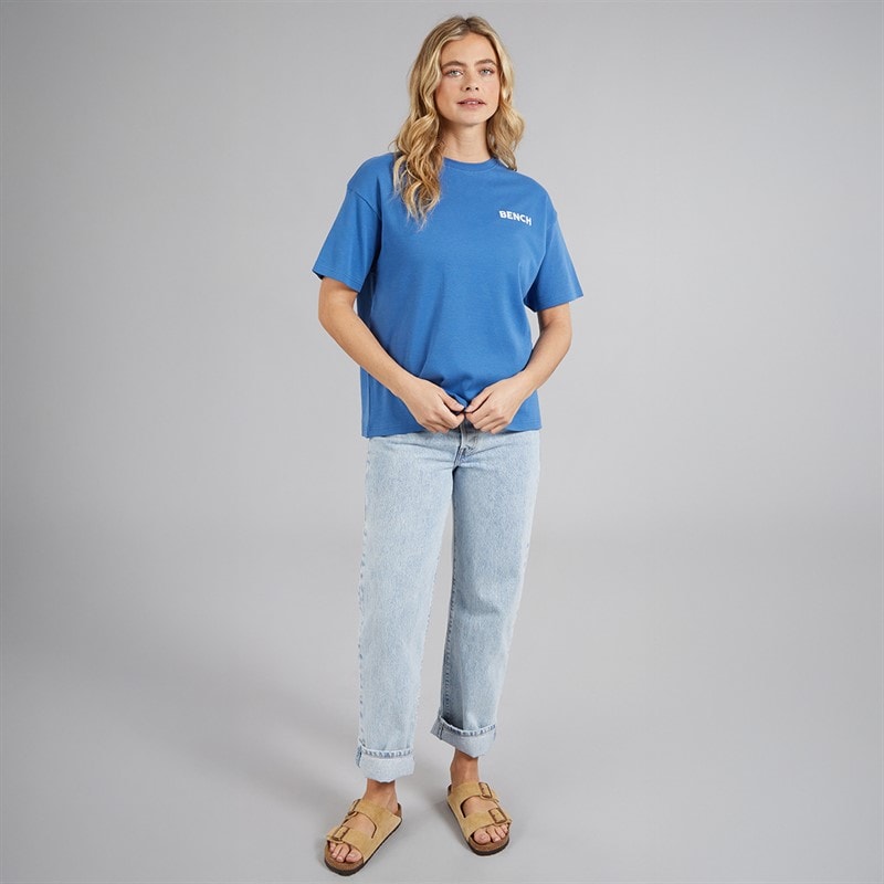 Bench Womens Kassa Oversized T-Shirt Cobalt Blue - Image 4
