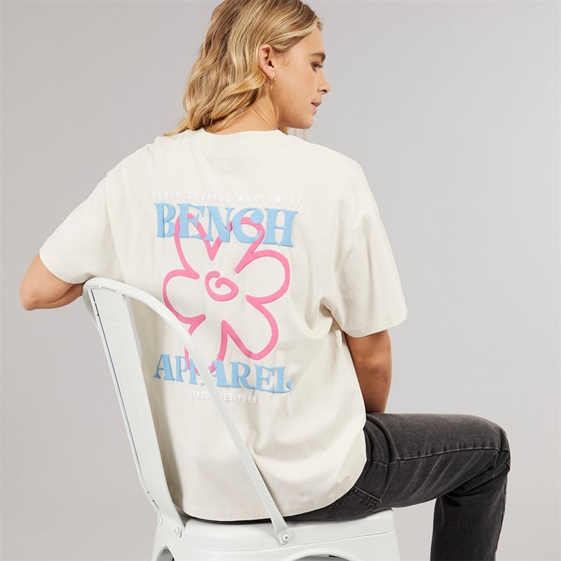 Bench Womens Dernia T-Shirt Off White