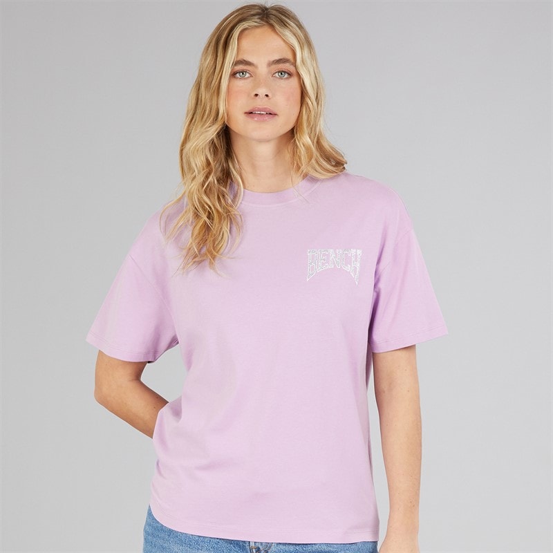 Bench Womens Renna T-Shirt Lilac Breeze - Image 2