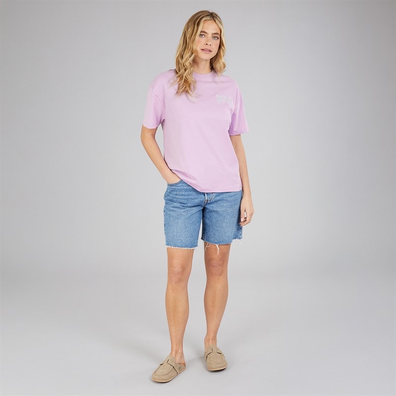 Bench Womens Renna T-Shirt Lilac Breeze - Image 4