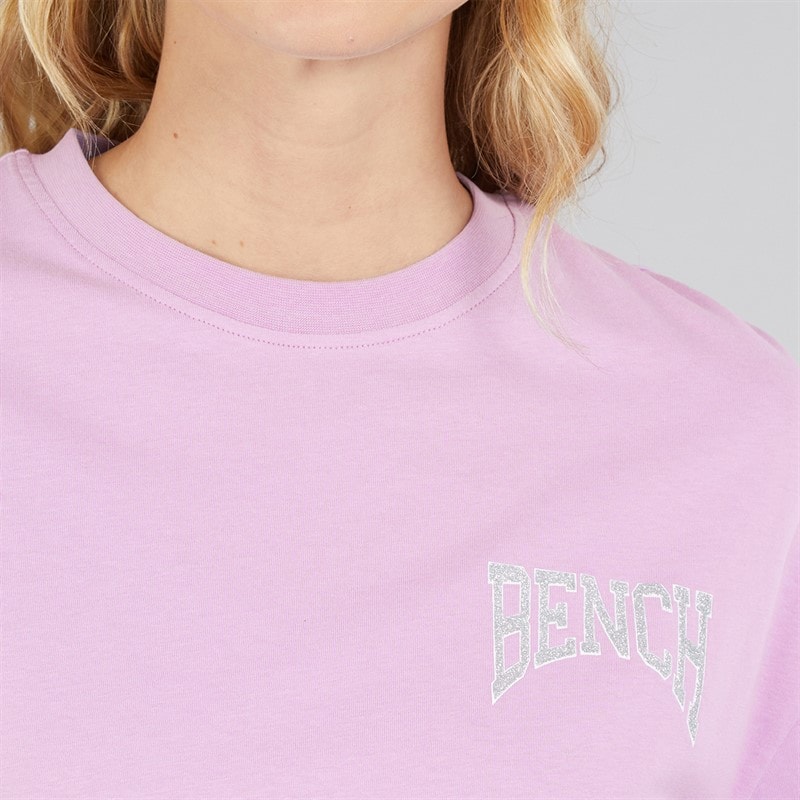 Bench Womens Renna T-Shirt Lilac Breeze - Image 5