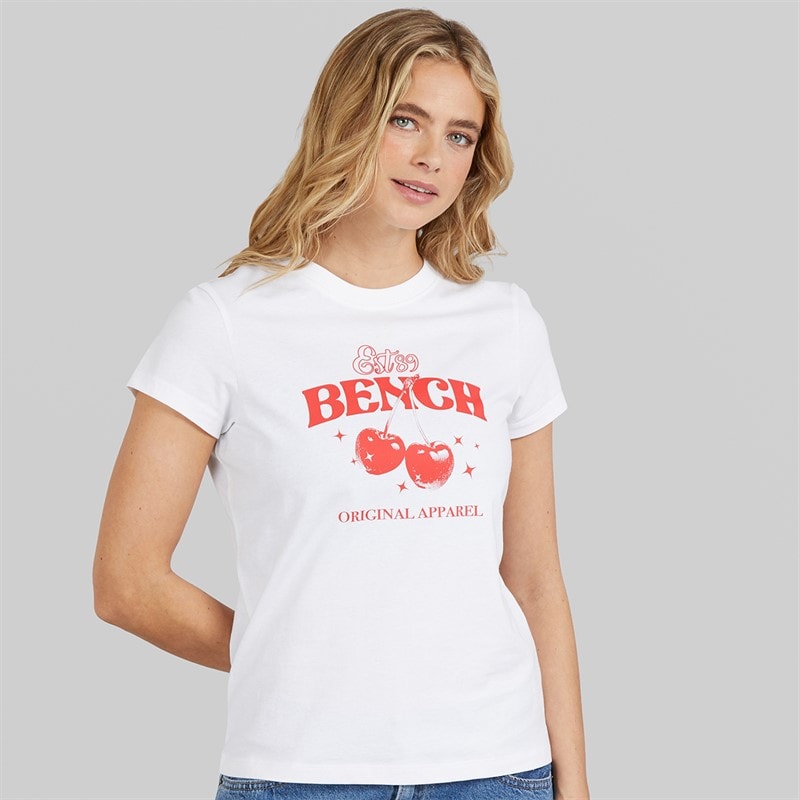 Bench Womens Sorren T-Shirt White - Image 3