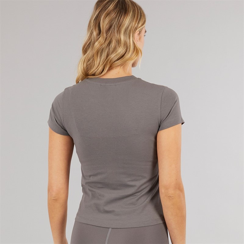 Bench Womens Rhin T-Shirt Charcoal - Image 2