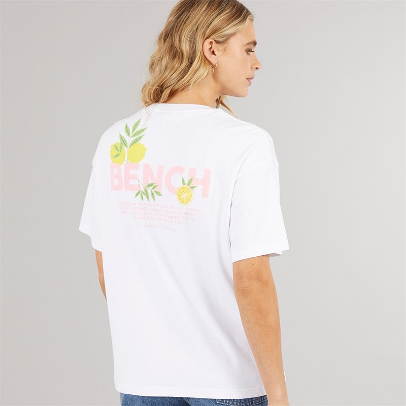 Bench Womens Kassa Oversized T-Shirt White - Image 3