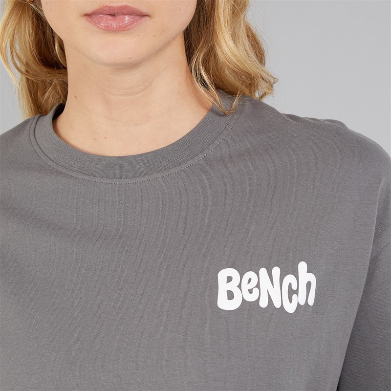 Bench Womens Sarrine Oversized T-Shirt Charcoal - Image 5