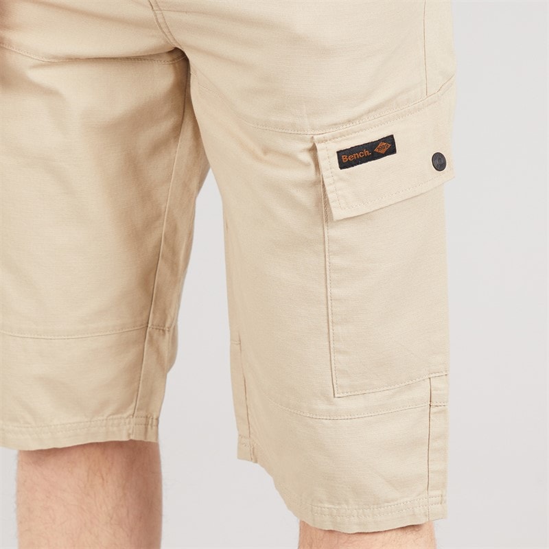 Bench Mens Avaros Cargo Shorts Stone - Image 3