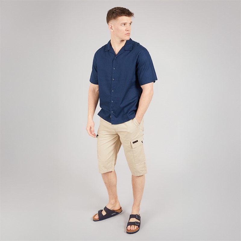 Bench Mens Avaros Cargo Shorts Stone - Image 4