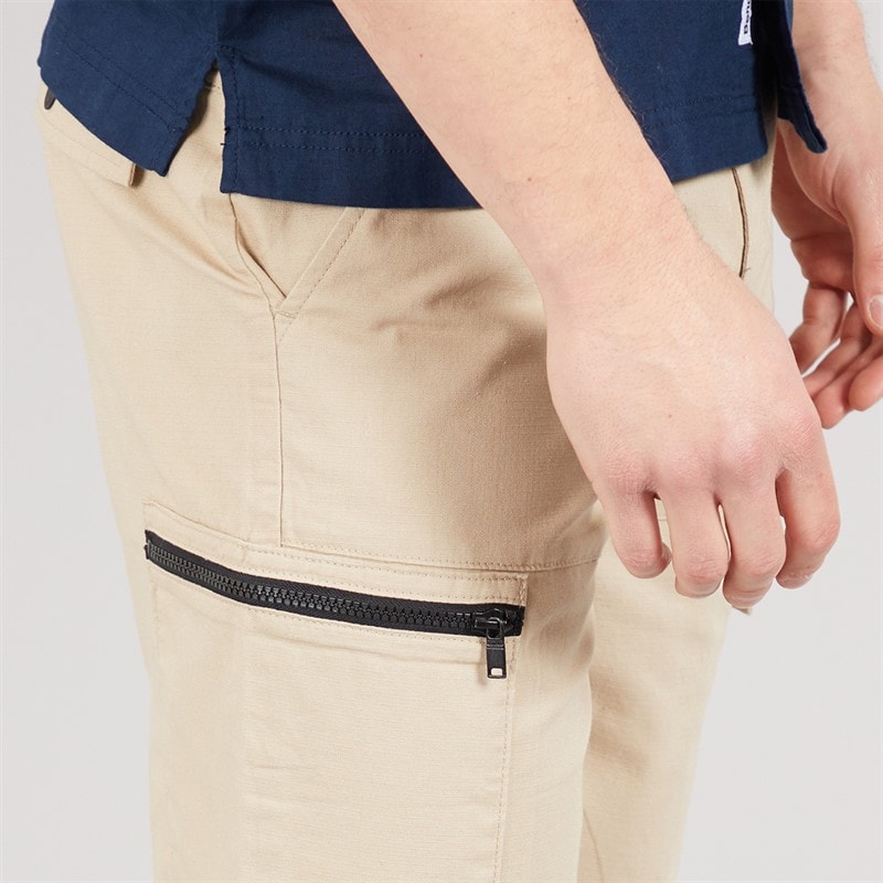 Bench Mens Avaros Cargo Shorts Stone - Image 5