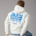 Bench Mens Lupera Zip Through Hoodie Off White
