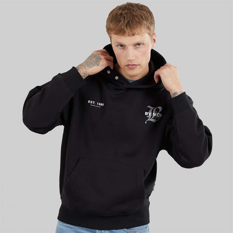 Bench Mens Etiva Hoodie Black - Image 2