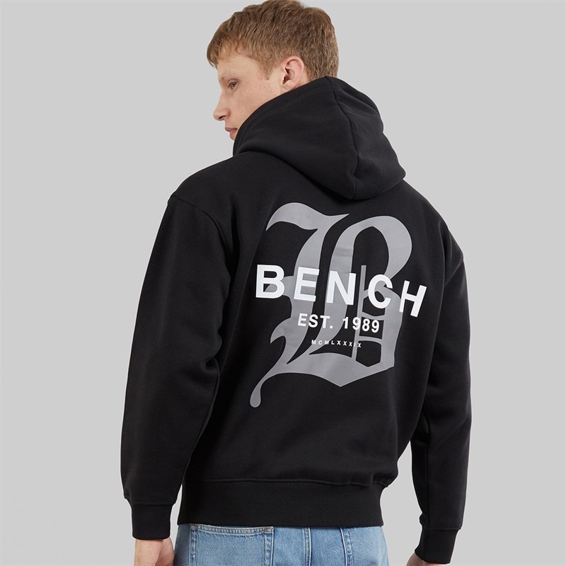 Bench Mens Etiva Hoodie Black - Image 3