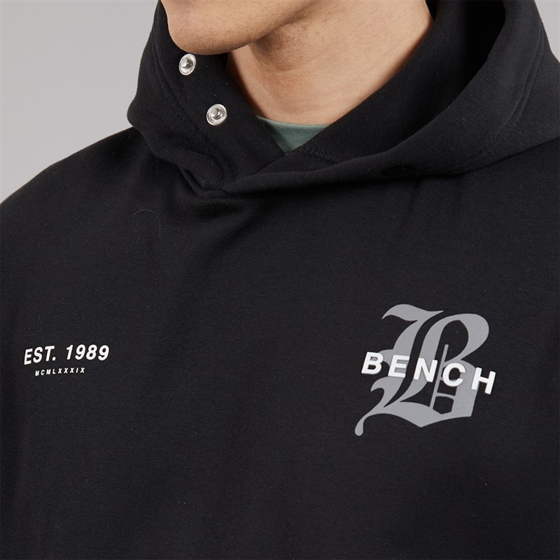 Bench Mens Etiva Hoodie Black - Image 5