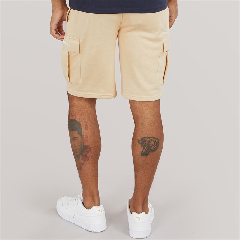 Bench Mens Tollson Cargo Shorts Ecru - Image 2