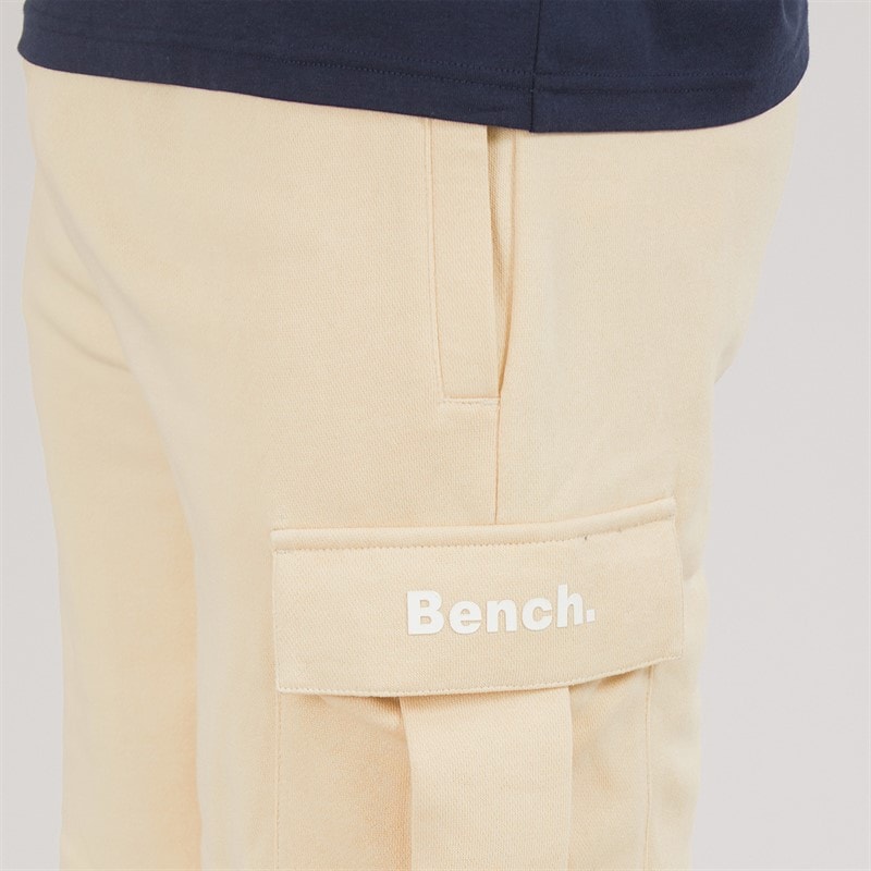 Bench Mens Tollson Cargo Shorts Ecru - Image 3