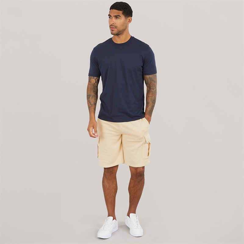 Bench Mens Tollson Cargo Shorts Ecru - Image 4