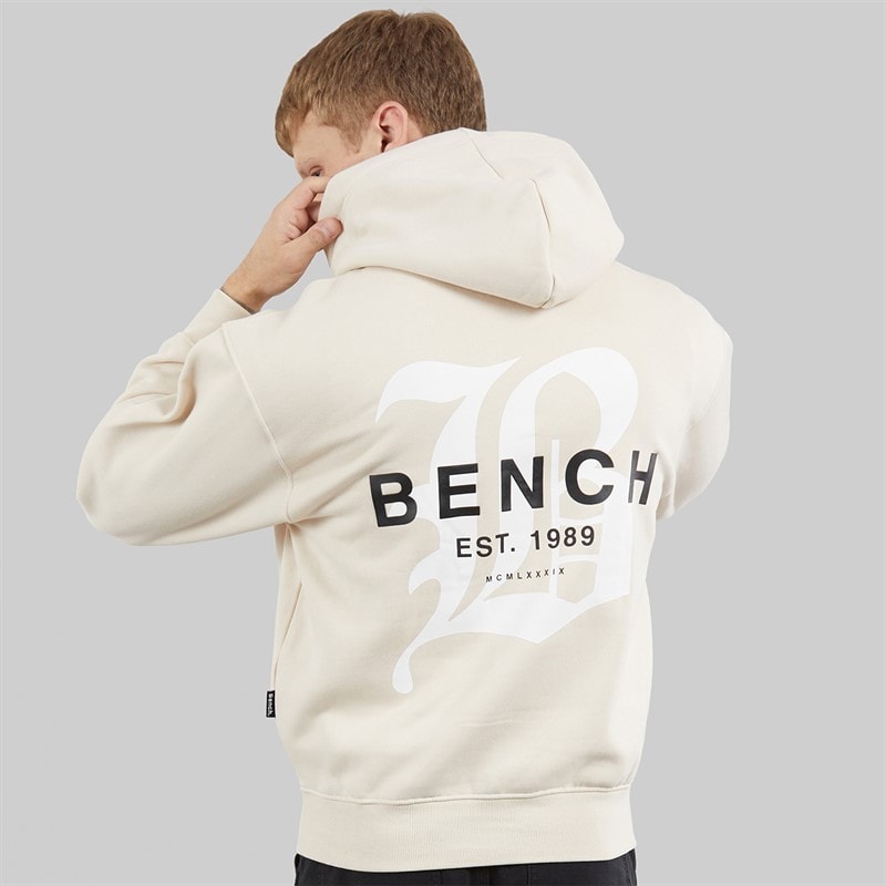 Bench Mens Etiva Hoodie Ecru - Image 1