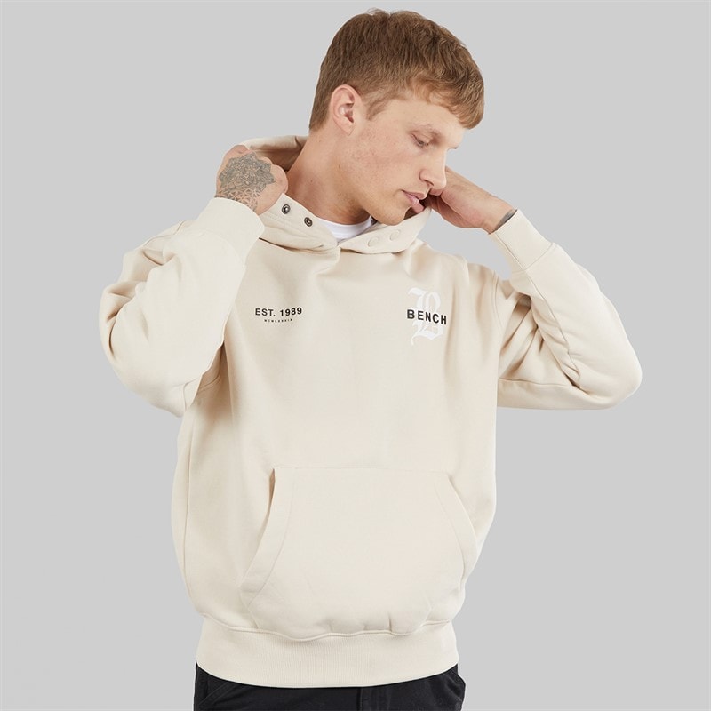 Bench Mens Etiva Hoodie Ecru - Image 2