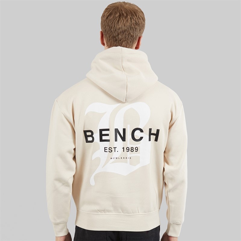 Bench Mens Etiva Hoodie Ecru - Image 3