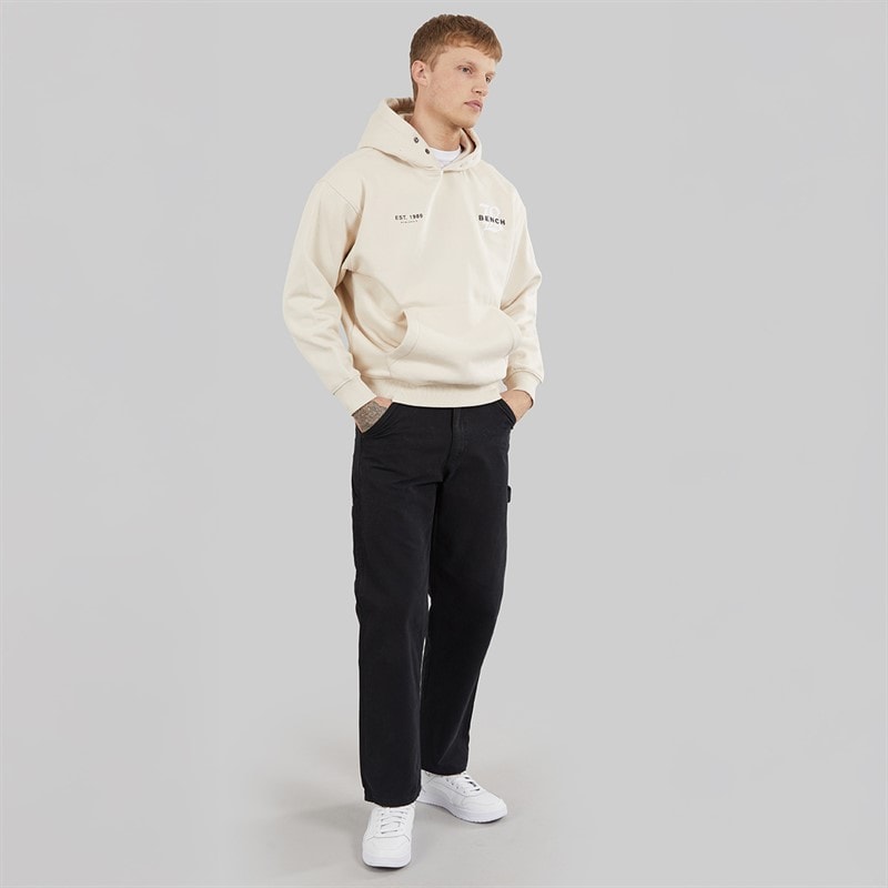 Bench Mens Etiva Hoodie Ecru - Image 4