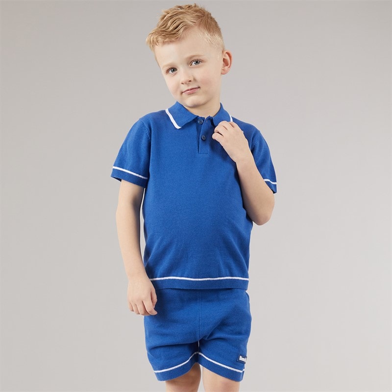 Bench Boys Polo Shirt And Shorts Set Navy - Image 1