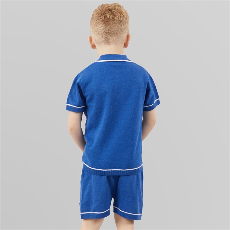 Bench Boys Polo Shirt And Shorts Set Navy - Image 2