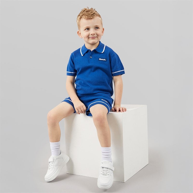 Bench Boys Polo Shirt And Shorts Set Navy - Image 3