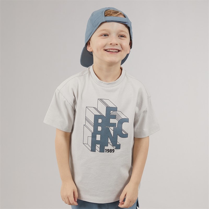 Bench Boys Drop Shoulder T-Shirt Cargo Trousers And Cap Set Blue - Image 3