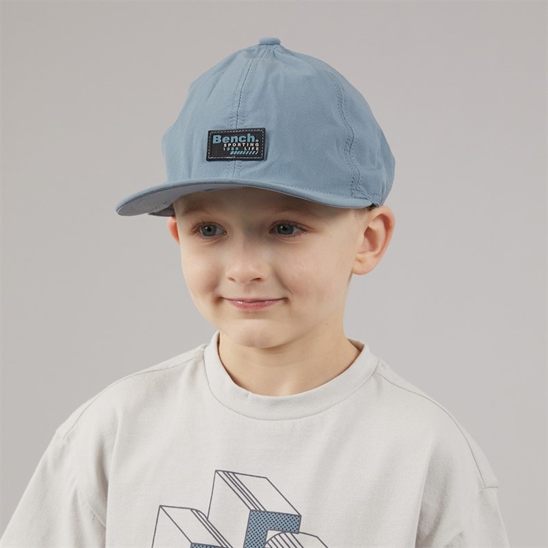 Bench Boys Drop Shoulder T-Shirt Cargo Trousers And Cap Set Blue - Image 5