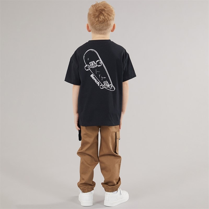 Bench Boys T-Shirt And Cargo Trousers Set Black - Image 2